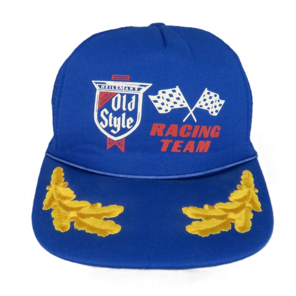 Heilemans Old Style Racing Team Trucker Hat Mens OSFA Blue Snapback Mesh Vintage